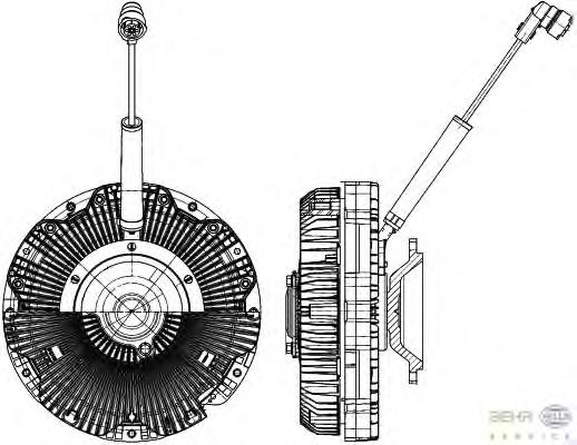 8MV376791151 HELLA embrague, ventilador del radiador