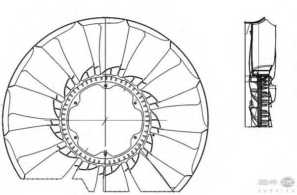 8MV376791251 HELLA rodete ventilador, refrigeración de motor