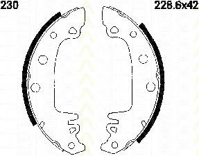 810010230 Triscan zapatas de frenos de tambor traseras