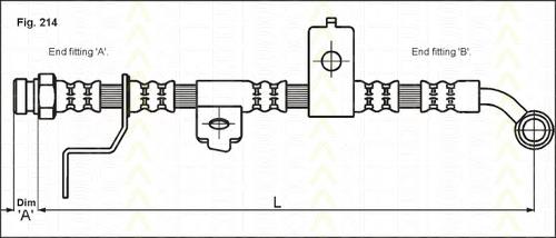 815043117 Triscan tubo flexible de frenos delantero izquierdo