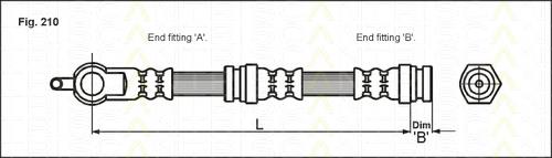 Tubo flexible de frenos delantero Triscan 815050112