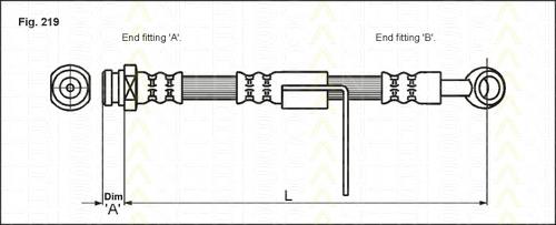 8150 43103 Triscan tubo flexible de frenos delantero derecho