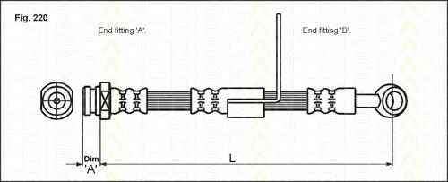 8150 43100 Triscan tubo flexible de frenos delantero izquierdo