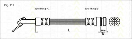 815043113 Triscan tubo flexible de frenos delantero derecho