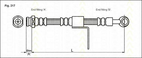 815043108 Triscan tubo flexible de frenos delantero derecho