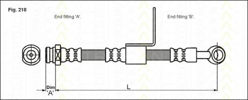 8150 43109 Triscan tubo flexible de frenos delantero izquierdo