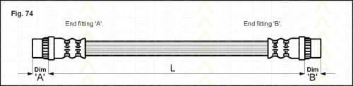 815025203 Triscan latiguillo de freno trasero