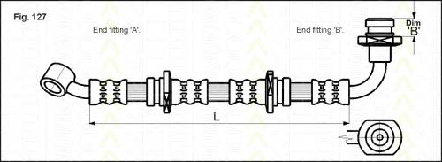 815069107 Triscan tubo flexible de frenos delantero izquierdo