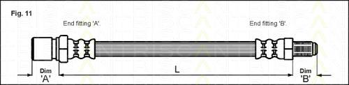 8150 15120 Triscan tubo flexible de frenos delantero izquierdo