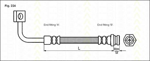 815018101 Triscan tubo flexible de frenos delantero derecho