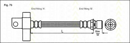 815016220 Triscan tubo flexible de frenos trasero