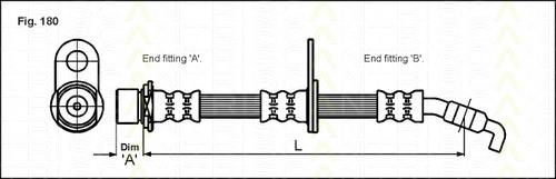 8150 13134 Triscan tubo flexible de frenos delantero derecho