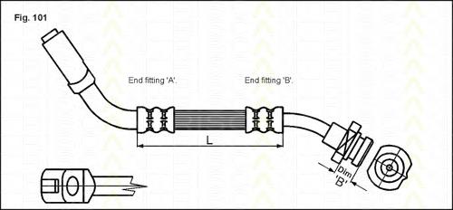 815014115 Triscan tubo flexible de frenos delantero izquierdo