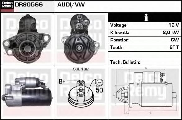 DRS0566 Delco Remy motor de arranque