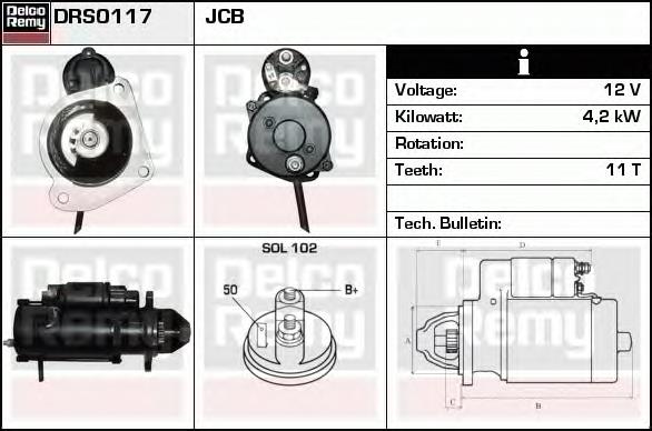 Motor de arranque LRS02489 Lucas