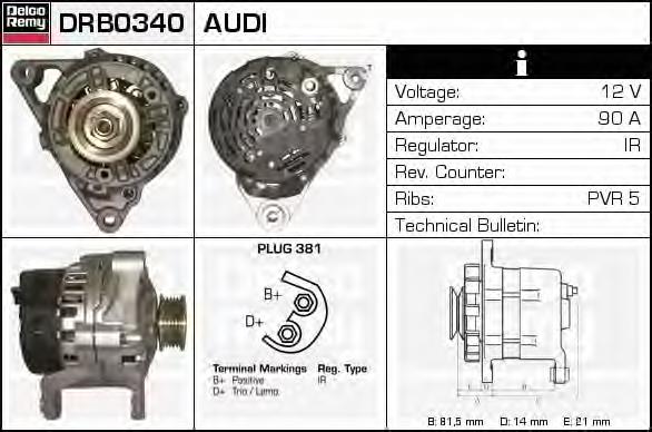 DRB0340 Delco Remy alternador