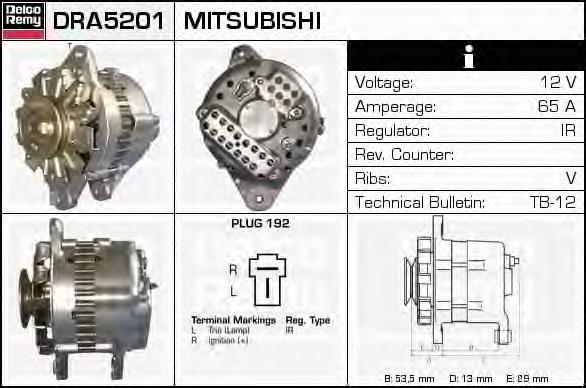 Alternador MD086046 Mitsubishi
