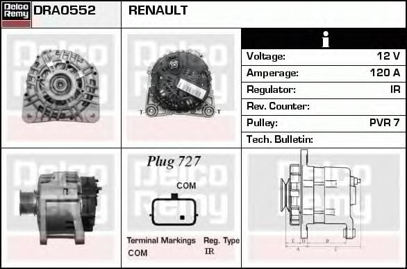 Alternador 7711368619 Renault (RVI)