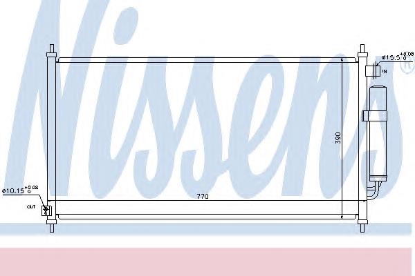 Condensador aire acondicionado 940237 Nissens