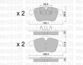Comprar 2206750 Metelli Pastillas delanteras de freno