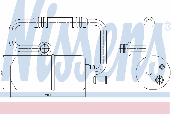 Receptor-secador del aire acondicionado 95370 Nissens