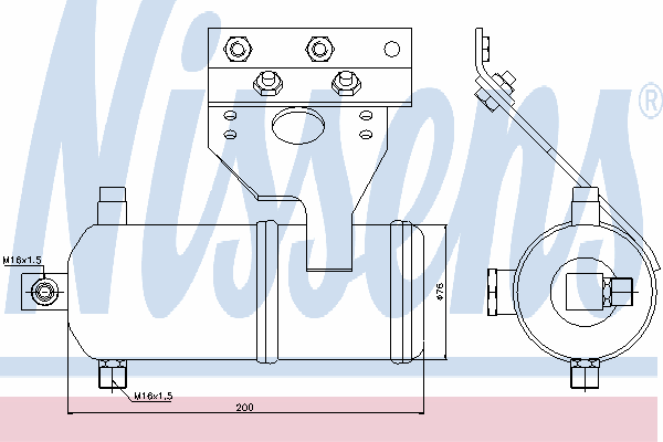 Receptor-secador del aire acondicionado 95361 Nissens