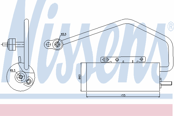 Receptor-secador del aire acondicionado 95447 Nissens