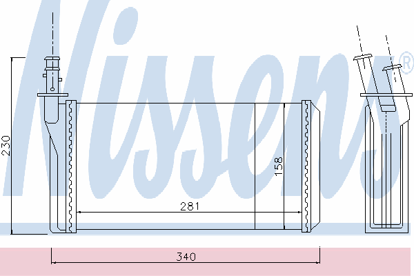 Radiador de calefacción 70016 Nissens
