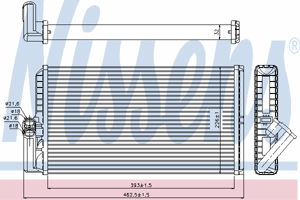 Radiador de calefacción 72034 Nissens