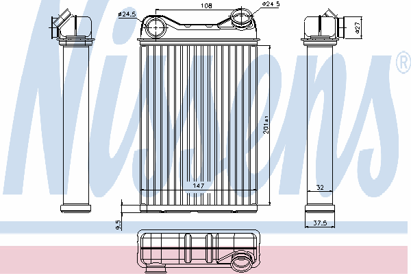 Radiador de calefacción 71445 Nissens