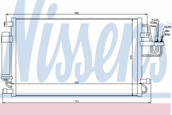 Condensador aire acondicionado 94801 Nissens