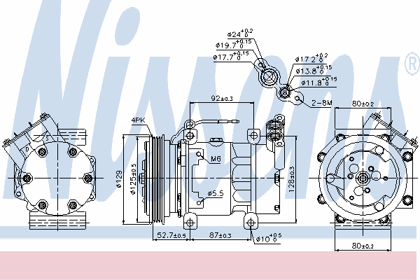 89127 Nissens compresor de aire acondicionado