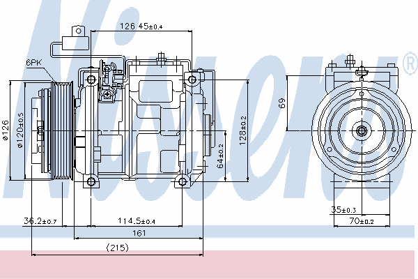 Compresor de aire acondicionado 89132 Nissens