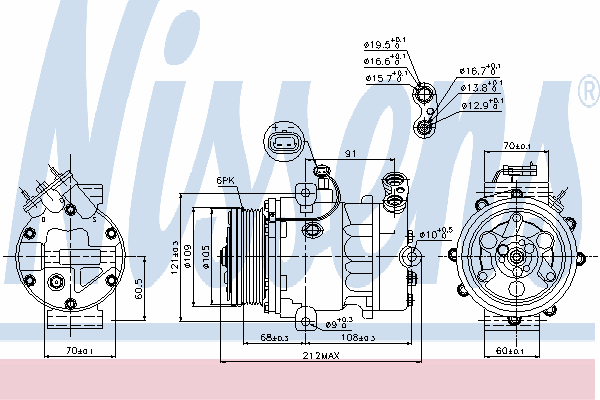 89095 Nissens Compresor climatizador