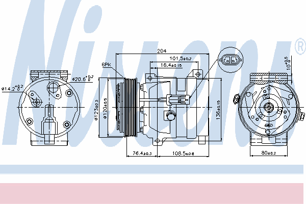 89217 Nissens compresor de aire acondicionado