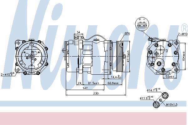 89165 Nissens compresor de aire acondicionado