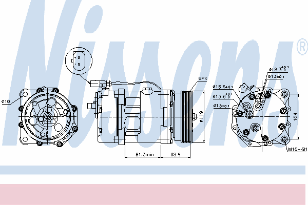 89021 Nissens compresor de aire acondicionado