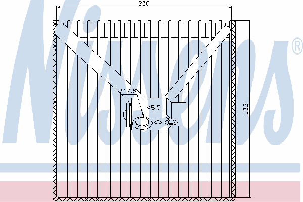 Evaporador, aire acondicionado 92250 Nissens