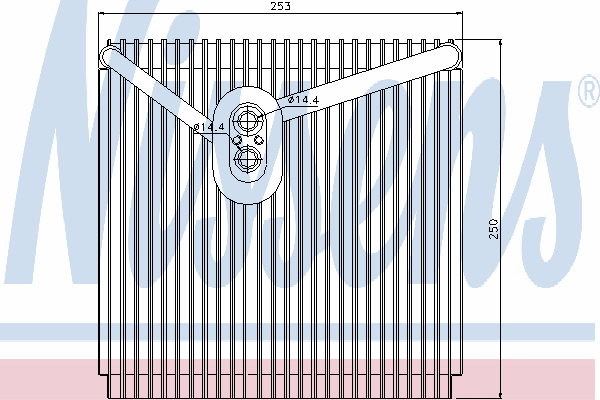 Evaporador, aire acondicionado 92267 Nissens