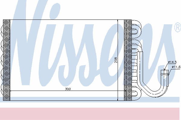 Evaporador, aire acondicionado 92260 Nissens