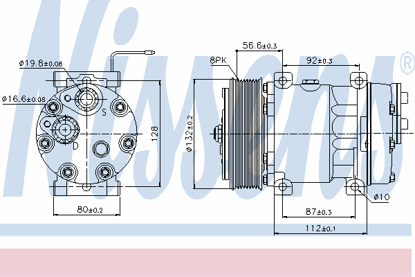 89065 Nissens compresor de aire acondicionado