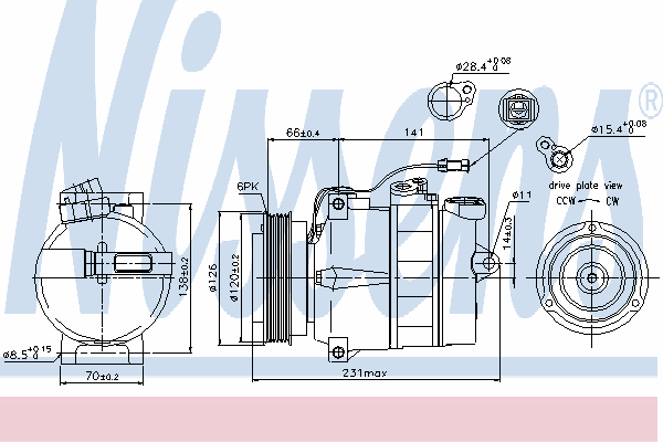 89054 Nissens Compresor climatizador