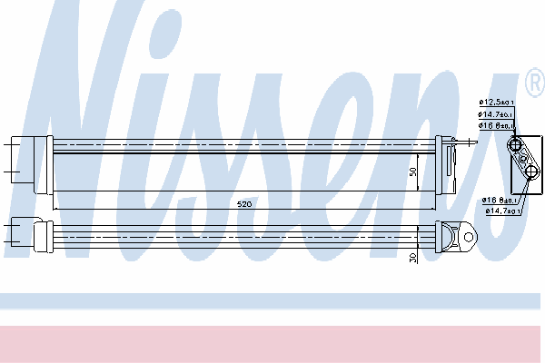 90605 Nissens radiador enfriador de la transmision/caja de cambios