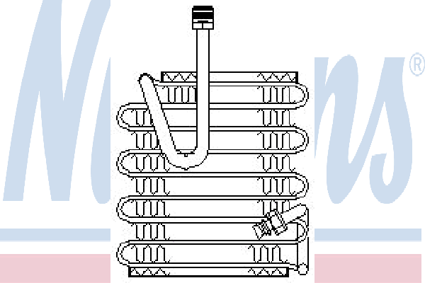 92124 Nissens evaporador, aire acondicionado