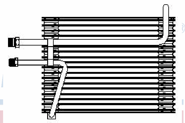 Evaporador, aire acondicionado 92155 Nissens