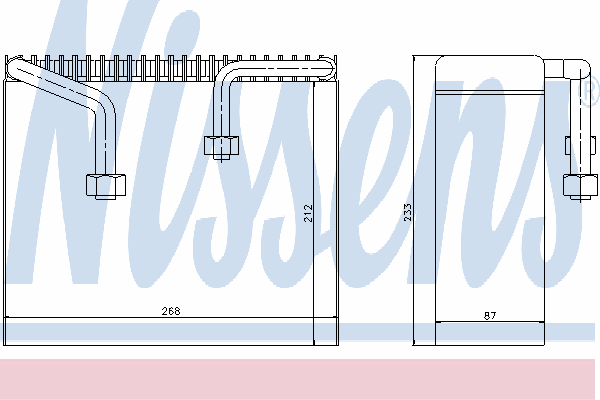 92068 Nissens evaporador, aire acondicionado