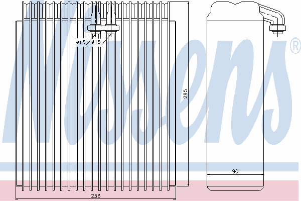 Evaporador, aire acondicionado 92115 Nissens