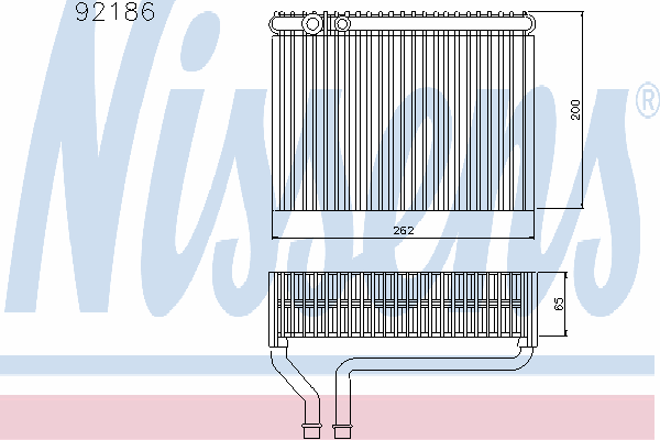 Evaporador, aire acondicionado 92186 Nissens