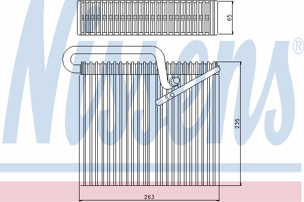 Evaporador, aire acondicionado 92190 Nissens