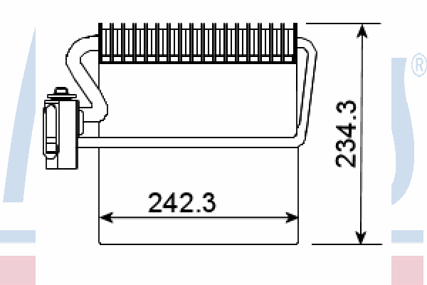 Evaporador, aire acondicionado 92209 Nissens